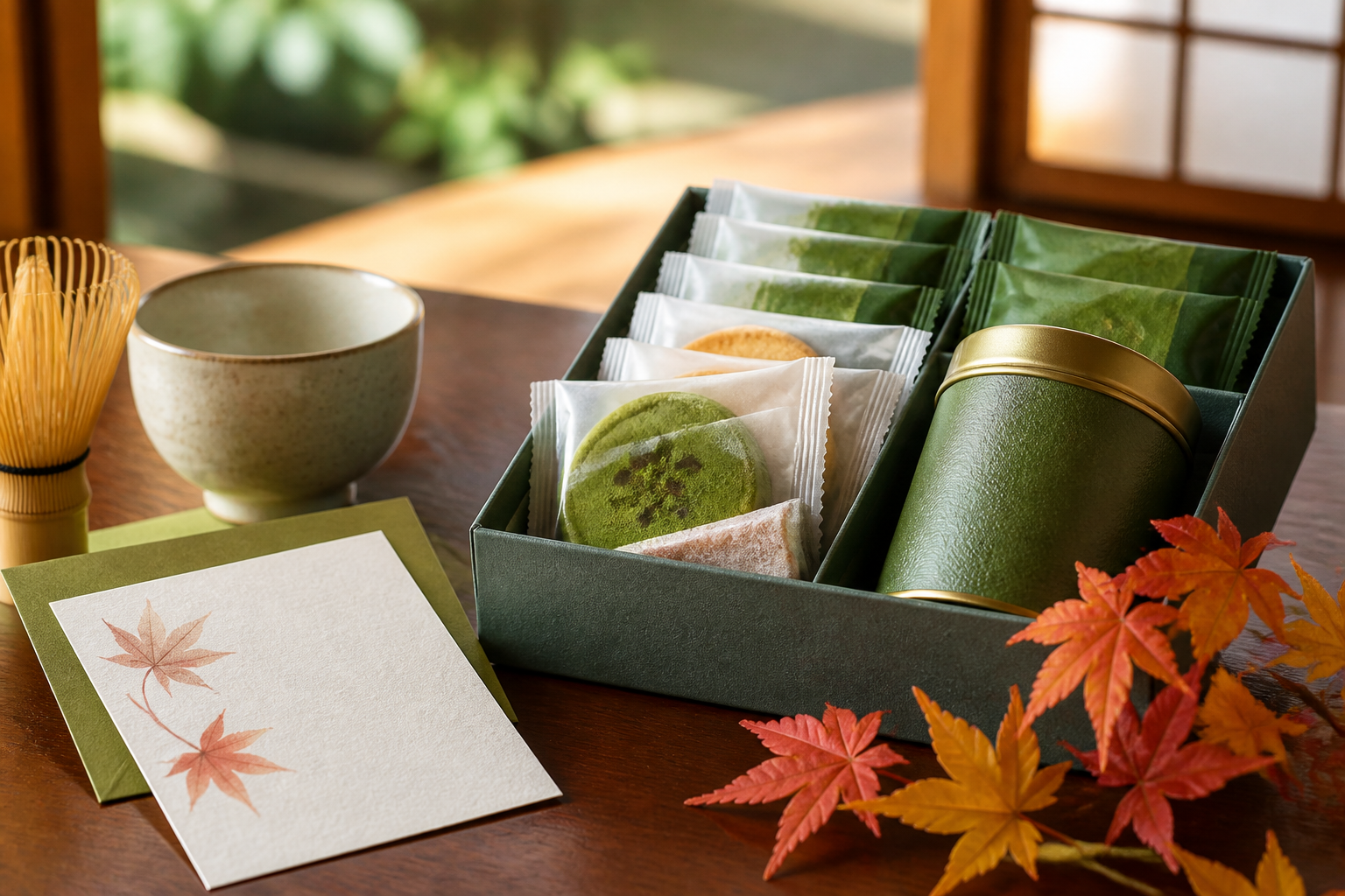 敬老の日に贈る抹茶と和菓子のギフトセット