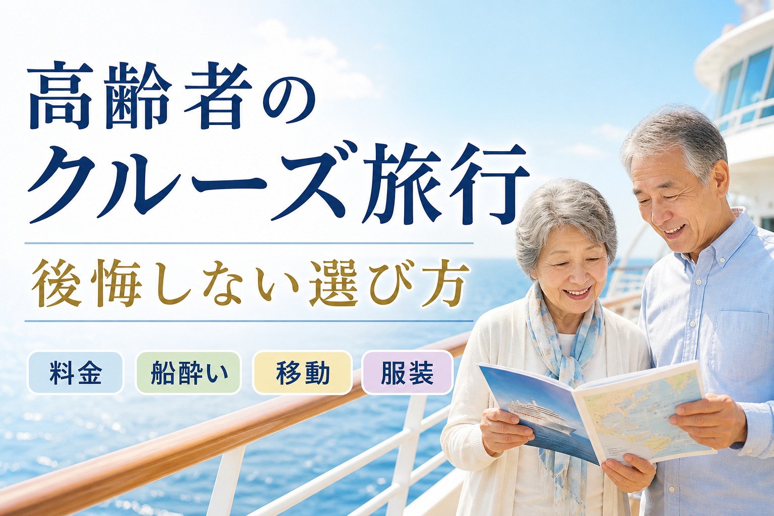 高齢者のクルーズ旅行で後悔しない選び方を確認する夫婦
