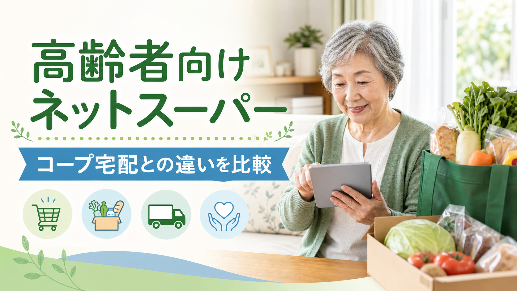 高齢者向けネットスーパーとコープ宅配の違いを比較するポイント