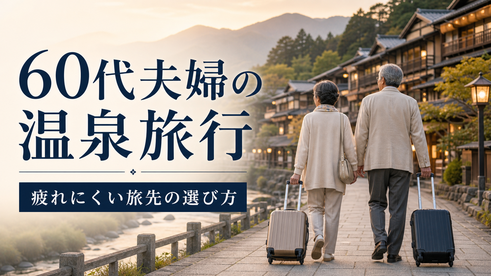 60代夫婦の温泉旅行で疲れにくい旅先の選び方