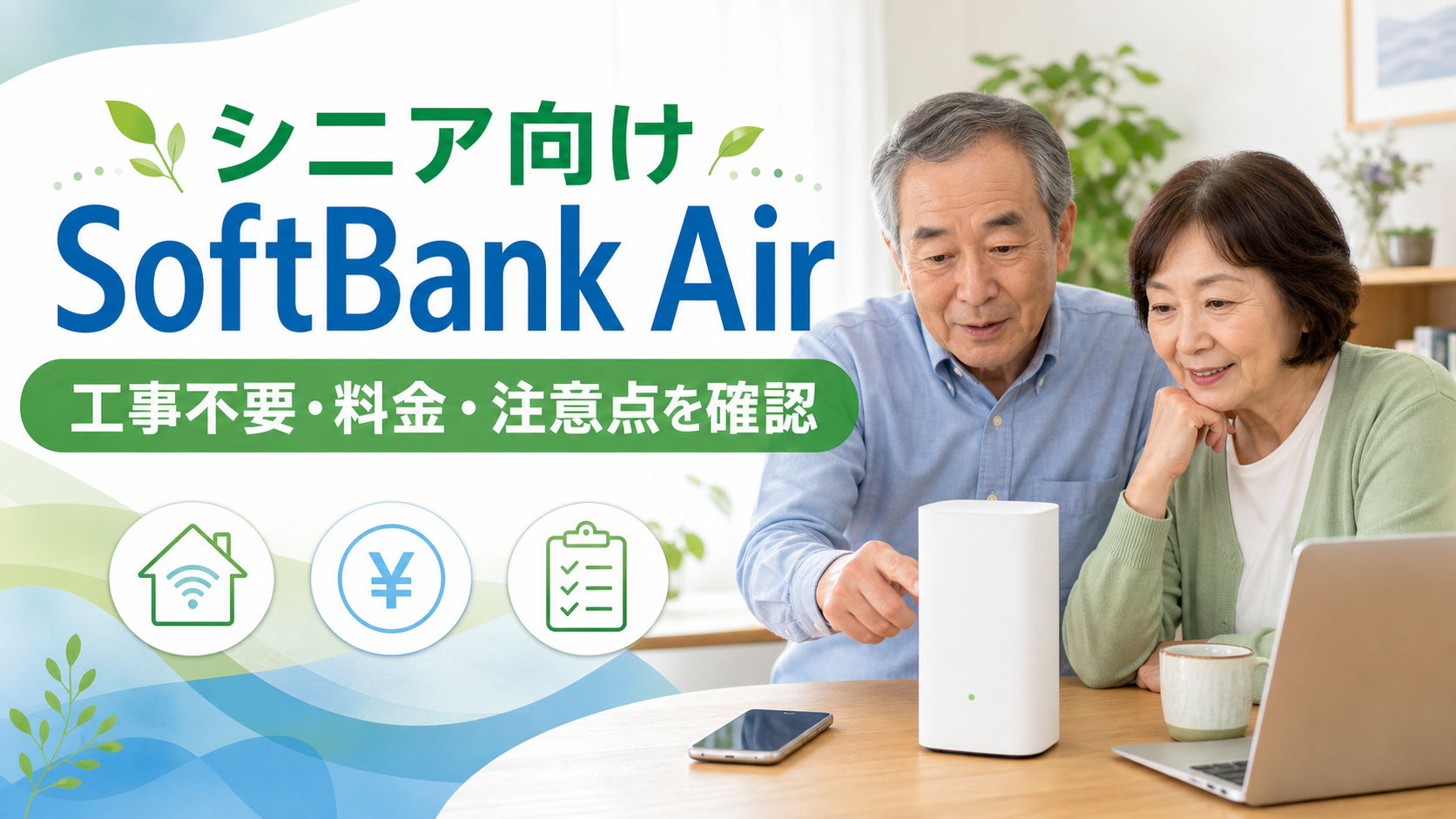 シニア向けSoftBank Airの工事不要・料金・注意点
