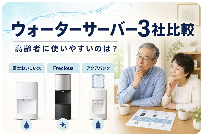ウォーターサーバー3社比較と高齢者の夫婦