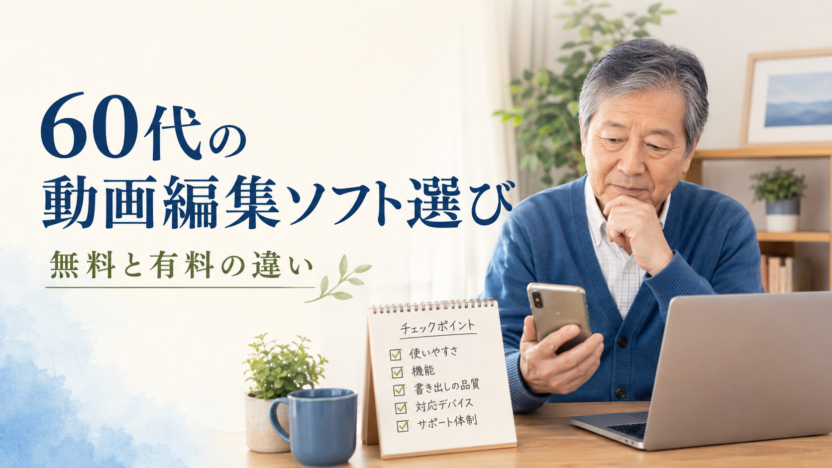 60代の動画編集ソフトを無料と有料で比較