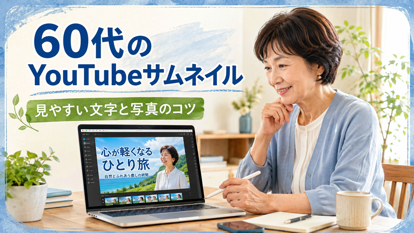 60代のYouTubeサムネイル作りのコツ