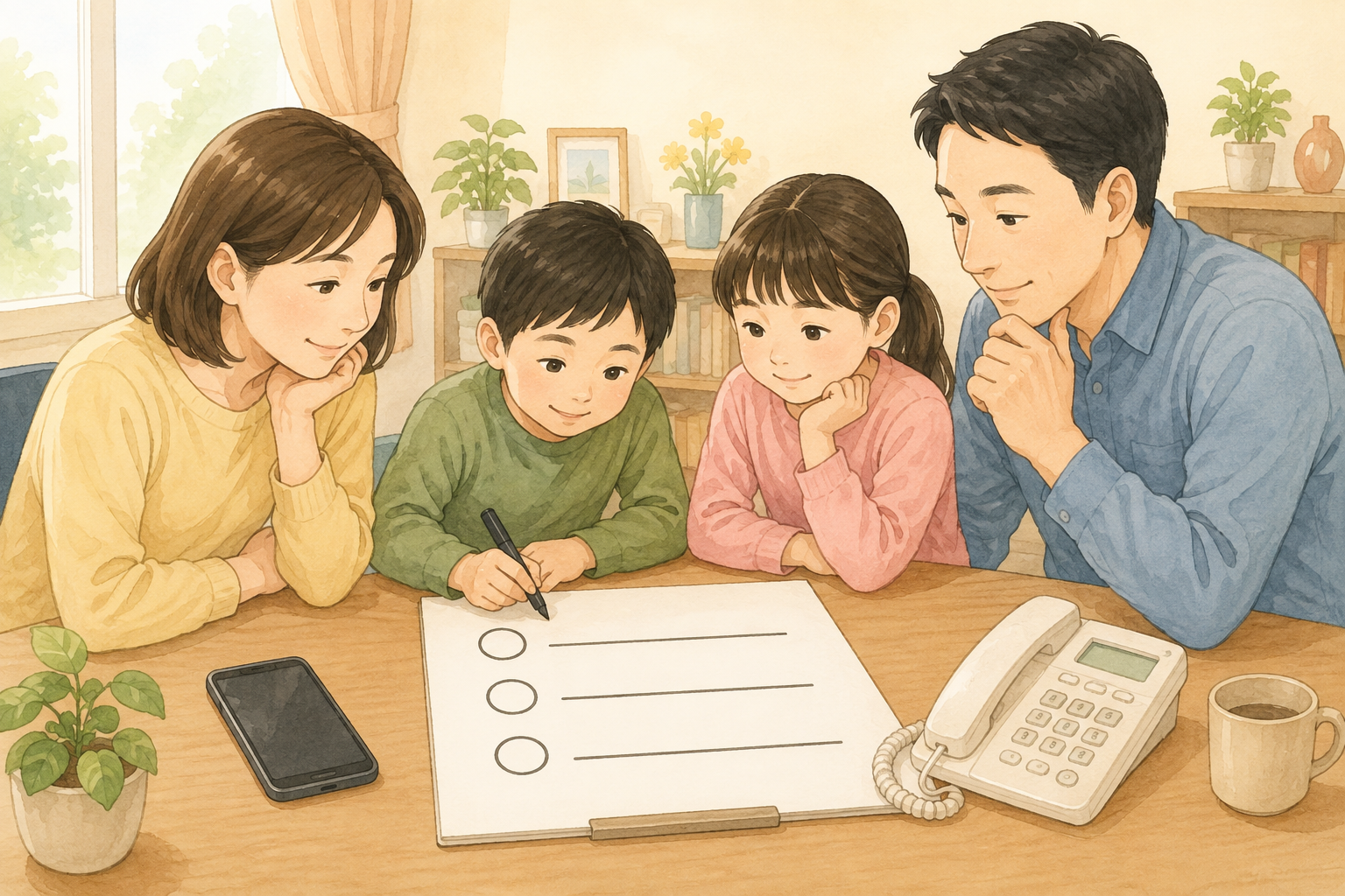 迷惑電話やSMS詐欺への家族ルールを確認する家族