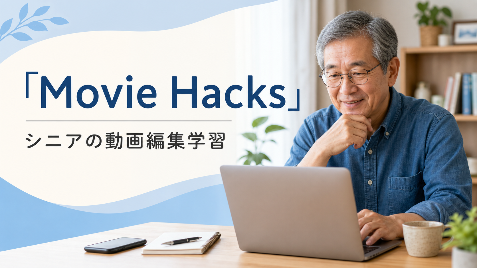 Movie Hacksでシニアが動画編集を学ぶ様子